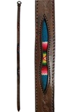 Leather belt with antique awayo - embossed