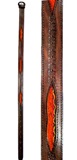 Leather belt with antique awayo- strong colors