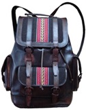 Leather backpack with awayo - for travelling
