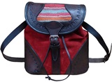 Purse  costal  with suede applications