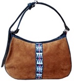 Morelia  leather purse - awayo and suede details