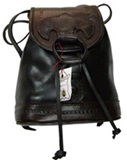 Leather small backpack