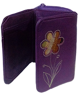 Leather Wallet "Mnica" - Purple