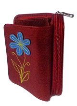 Leather Wallet "Mnica" - Red
