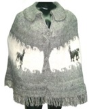 Gray Alpaca Poncho