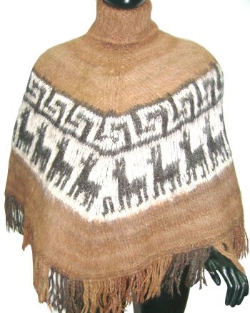 Poncho de Alpaca Guindo con Capucha para Mujer – Gamboa