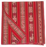 Awayo Blanket - Huacaya - Red Tones