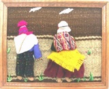 Artisan wall hanging with andean couple