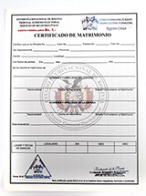 Certificado de Matrimonio