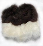 Alpaca Slippers - white with brown