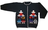 Sweater Azul Abierto ''Cholitas'' - Para nios de 9 aos