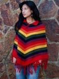 Poncho de Alpaca - Arco Iris 