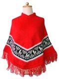 Poncho rojo - decoracin 'llamitas del Altiplano'