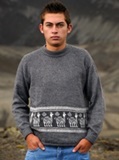 Sweater plomo - Decoracin llamitas