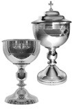 Chalice and Ciborium (pewter style)