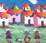 MEDIUM TAPESTRY - 3 NATIVE CHILDREN