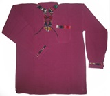 Shirt with awayo details- purple