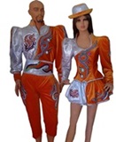 Orange Caporal Torero Suit for Men