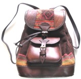 Small Brown Leather Bagpack