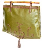 Llama leather handbag   Natural