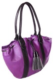 Llama leather purse   Classic   - Purple