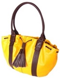 Llama leather purse   Classic   - Yellow