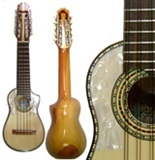 Professional charango asymetric soundboard - Round soundhole