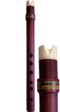 Quena with Edged Ring - Jacaranda Wood with Bone Mouthpiece