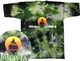 Green T-Shirt  Bolivia  - jaspeado style