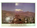 Poster  Ciudad de La Paz con el Illimani 