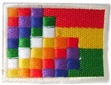 Bolivian flag and Wiphala  patch