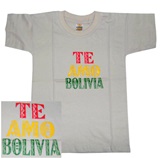 Te Amo Bolivia   T-shirt  - Tricolour