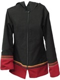 Jacket with awayo for women - red stripe