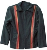 Jacket with awayo for men - red stripes